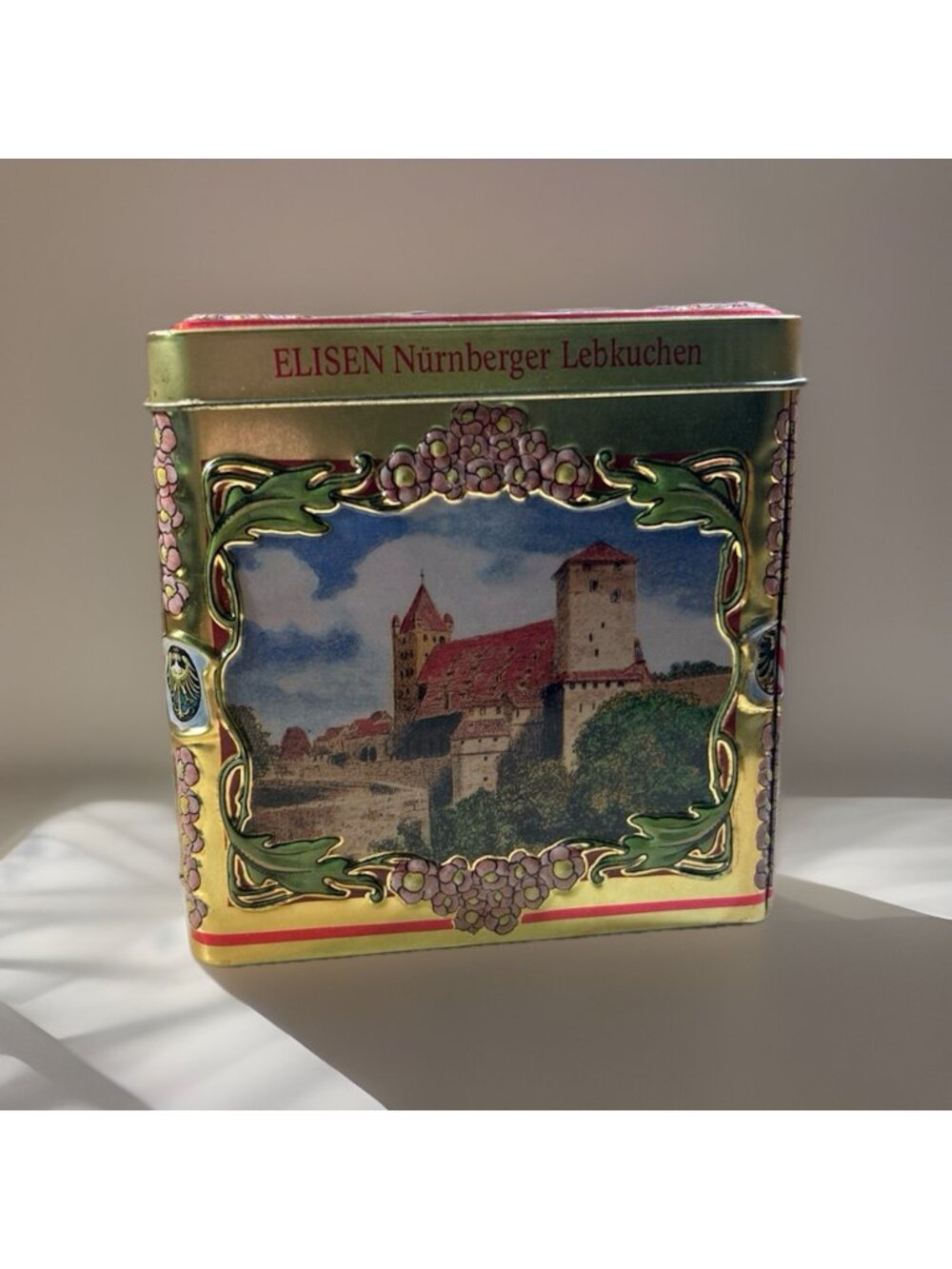 Weisella Elisen Wind up Music Tin Elisen Nurnberger Lebkuuchen White Christmas